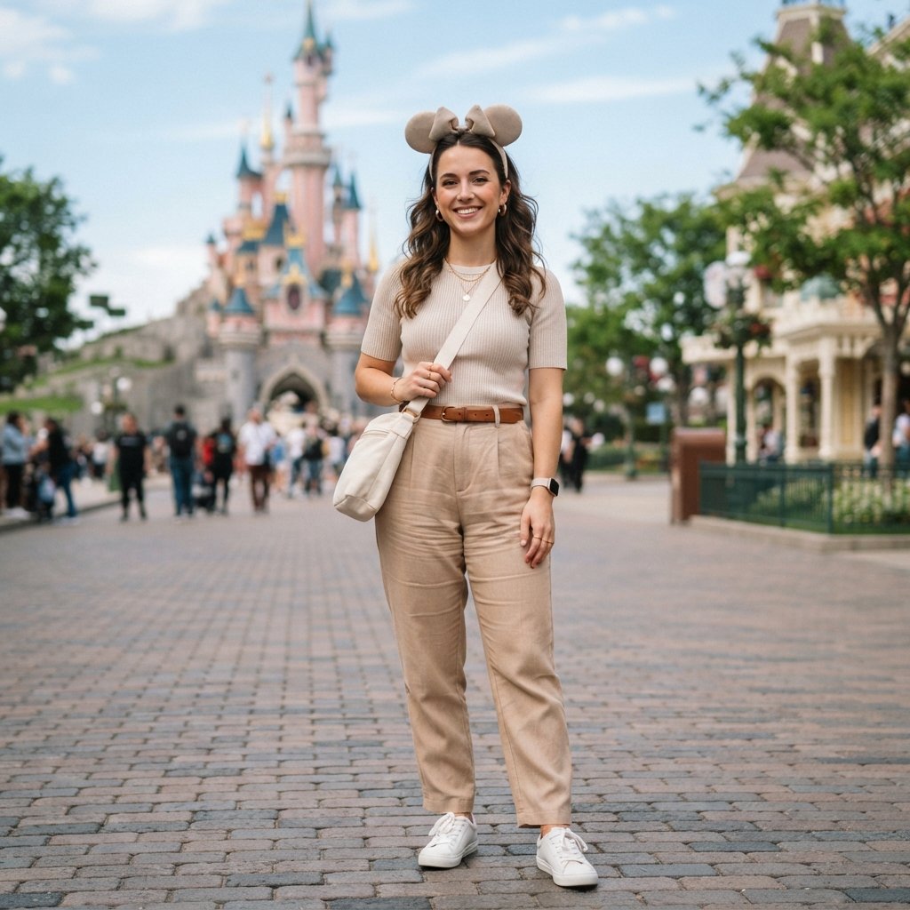 Neutral Toned Disneyland Outfit Ideas