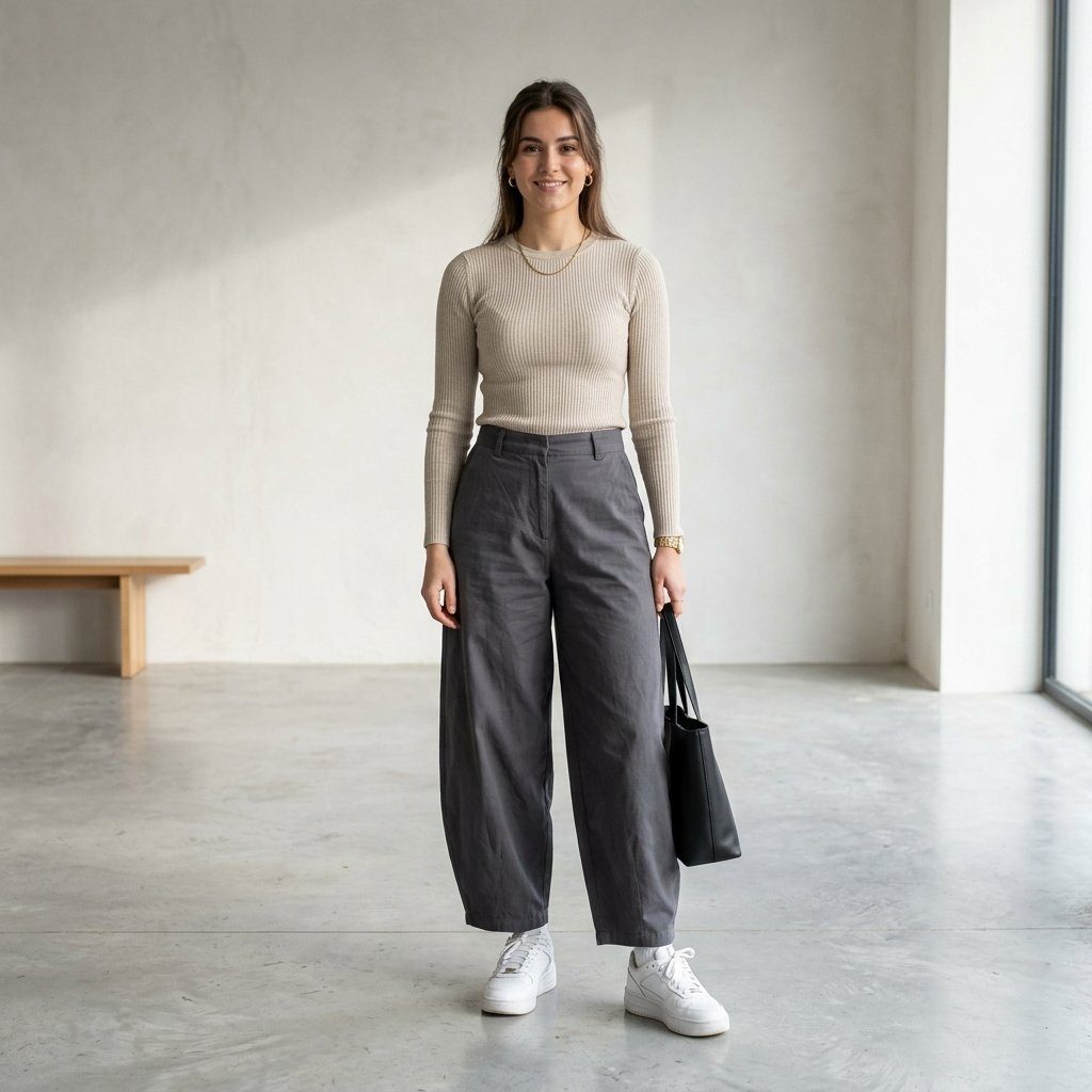 32 Best Baggy Pants Outfit Ideas for Every Vibe & Season 7 Baggy Pants and Fitted Top Outfit Ideas