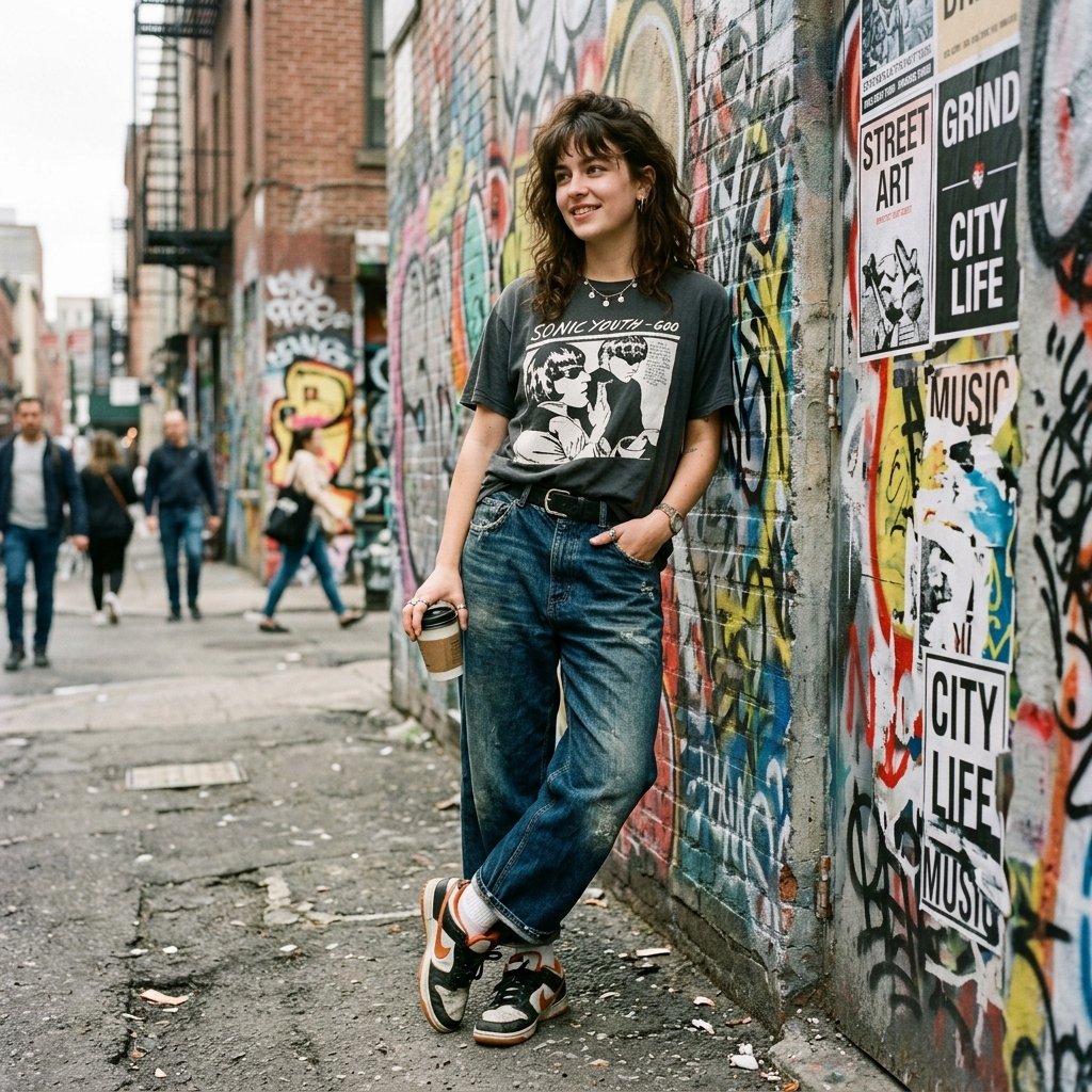 32 Best Baggy Pants Outfit Ideas for Every Vibe & Season 26 Baggy Pants and Graphic Tee Outfit Ideas