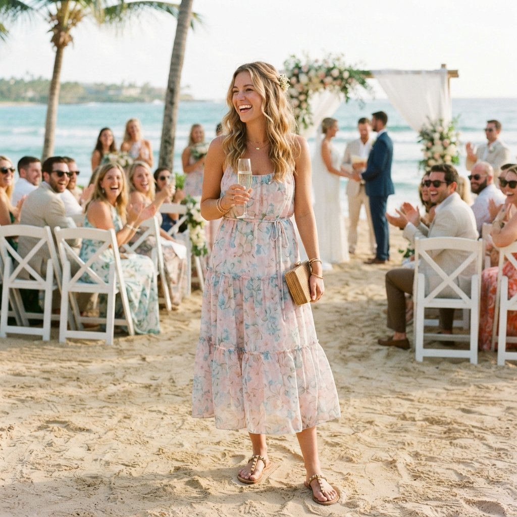 Beach Wedding Guest Outfit Idea