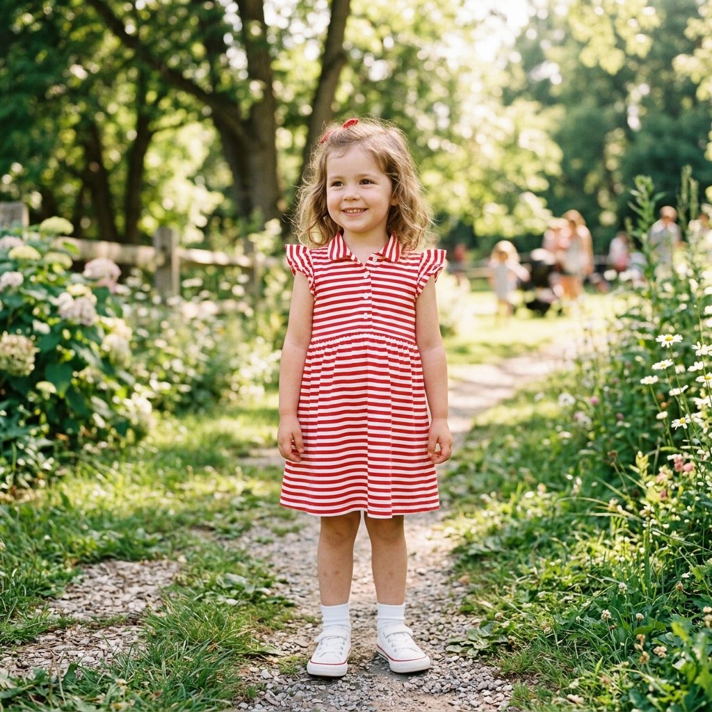 Red and White Kids Outfit Idea