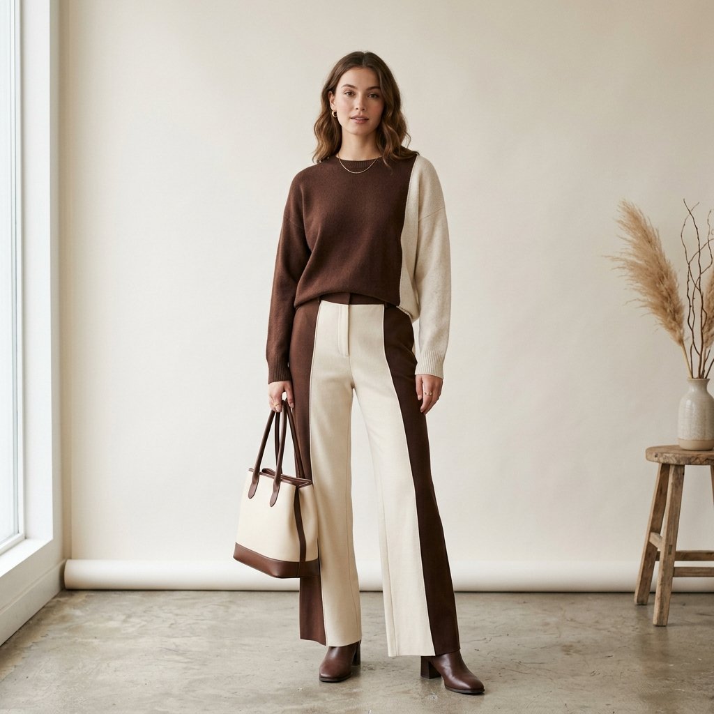 Chocolate Brown and Cream Outfit Ideas
