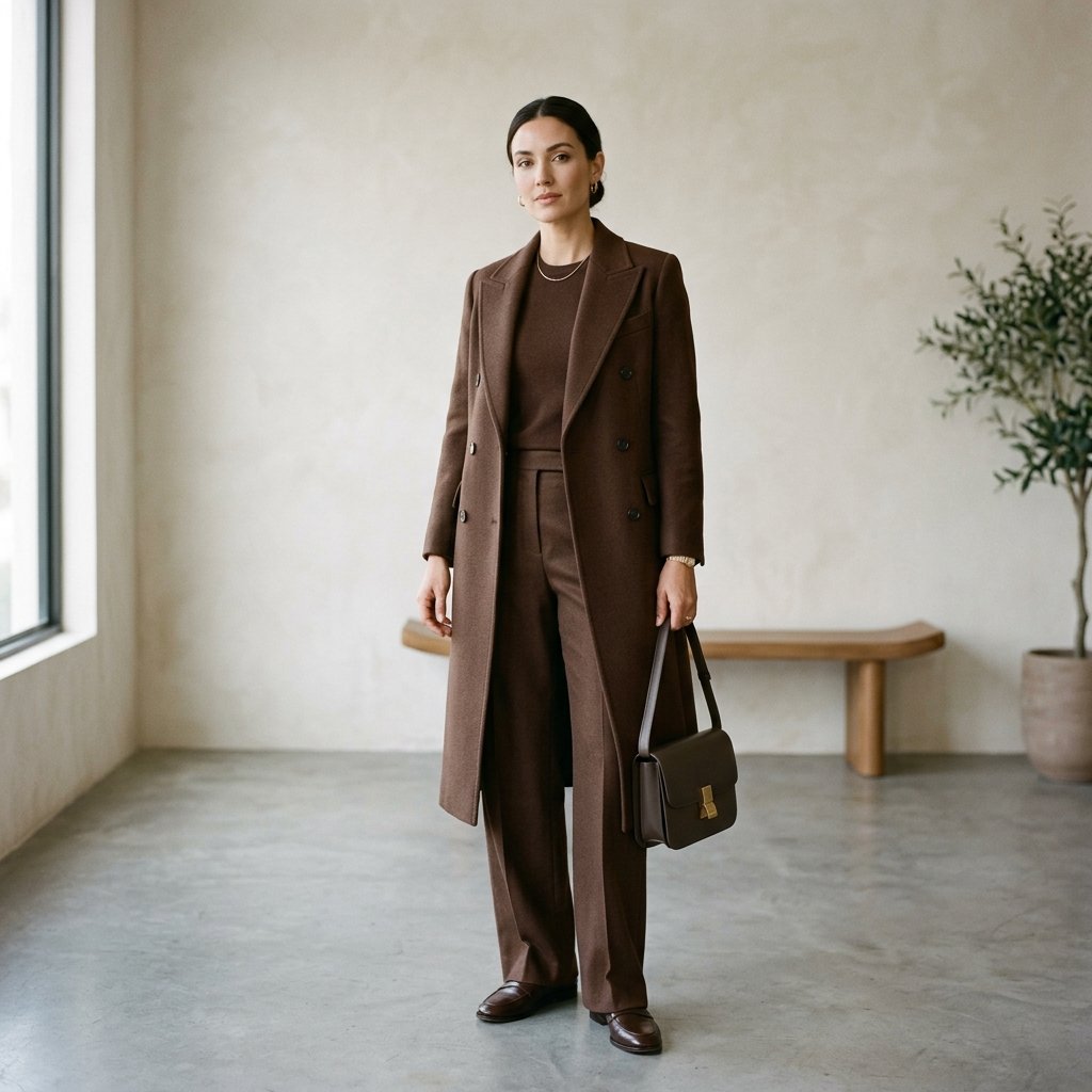 Chocolate Brown Capsule Wardrobe Outfit Ideas