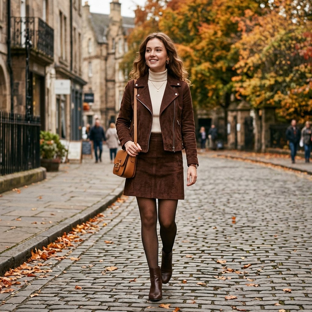 Chocolate Brown Suede Outfit Ideas