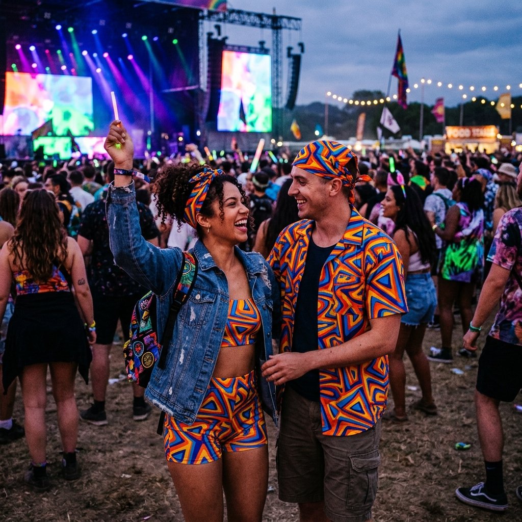 Matching Couple for Music Festivals Outfits Ideas