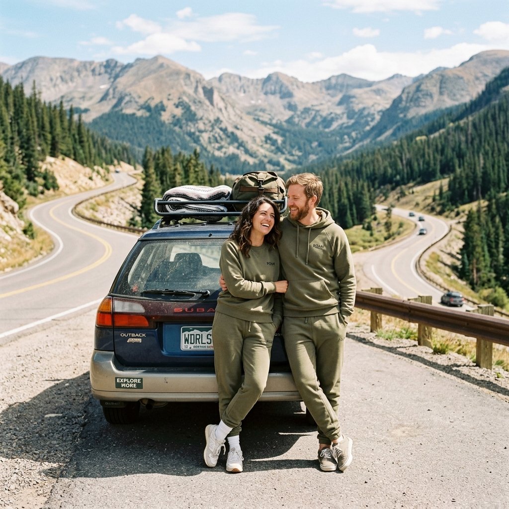 Matching Couple for Road Trips Outfits Ideas