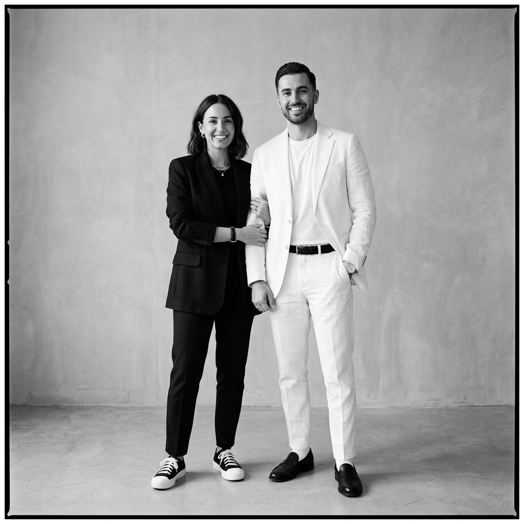 Matching Couple Outfits Ideas in Black and White
