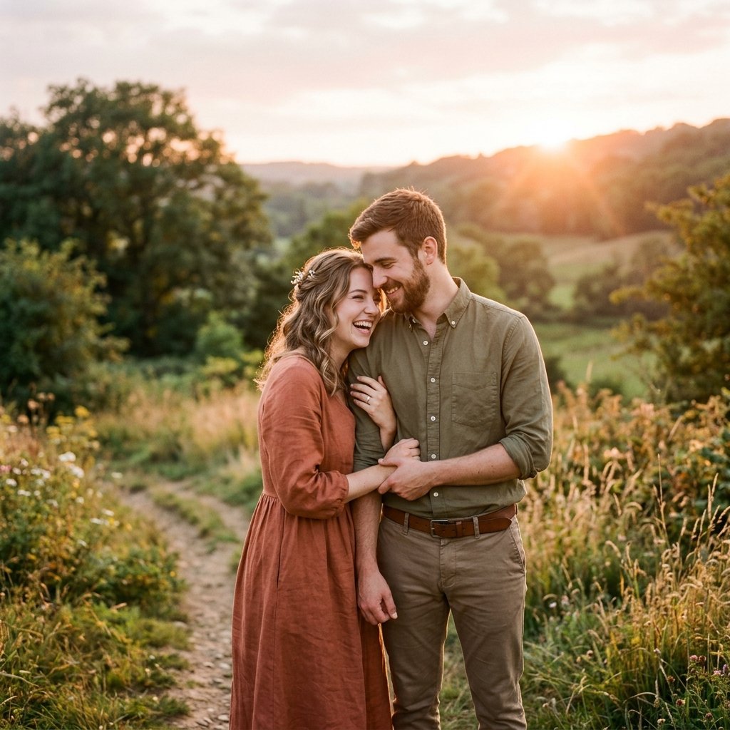 Matching Couple Outfits Ideas for Engagement Shoots