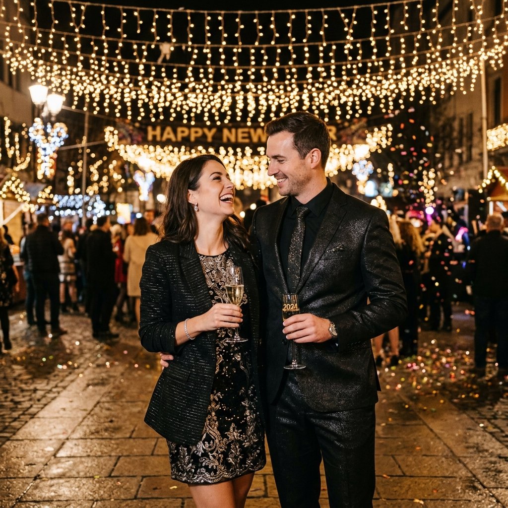 Matching Couple for New Years Eve Outfits Ideas