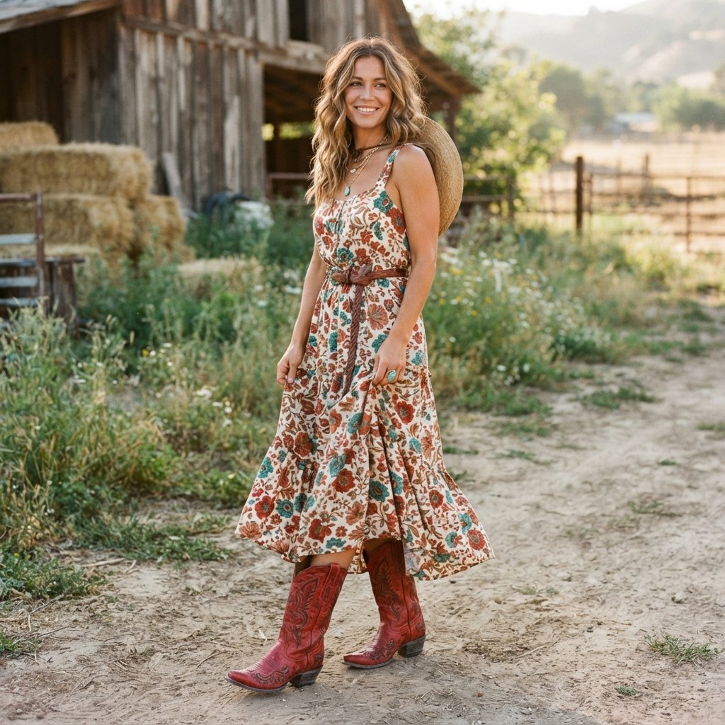 Cowgirl Outfit Ideas: 31 Ways to Style Your Western Look 5 Cowgirl Outfit Ideas Boots Styling