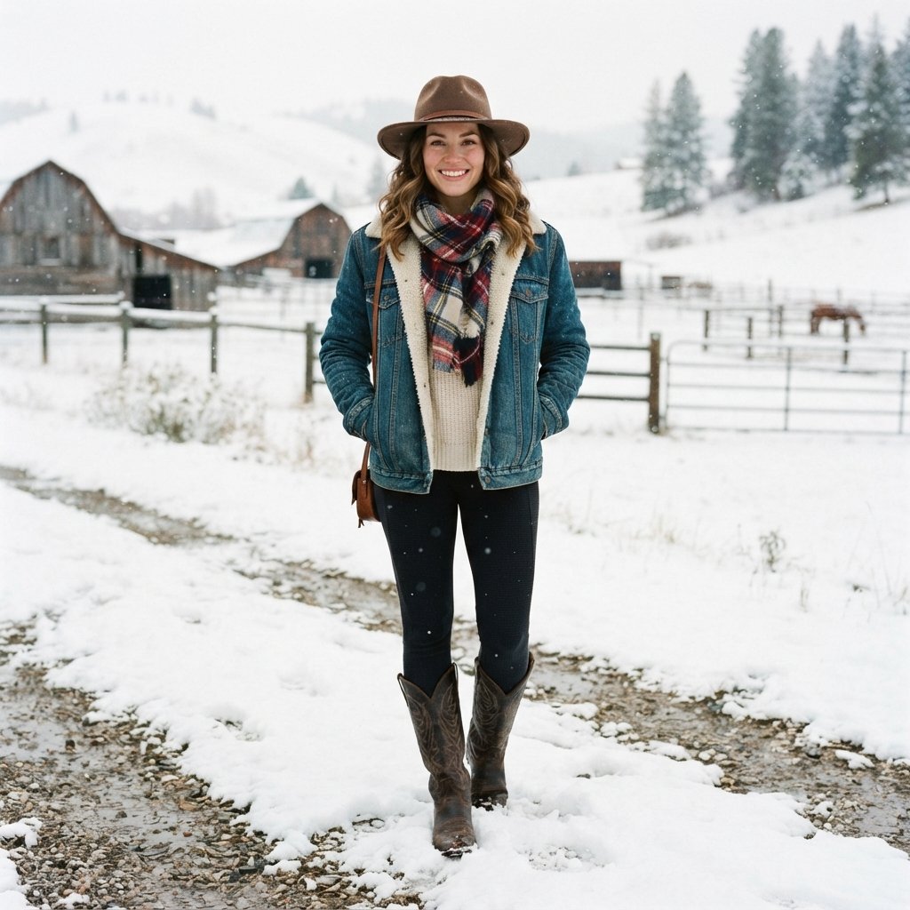 Cowgirl Outfit Ideas: 31 Ways to Style Your Western Look 28 Winter Cowgirl Outfit Ideas