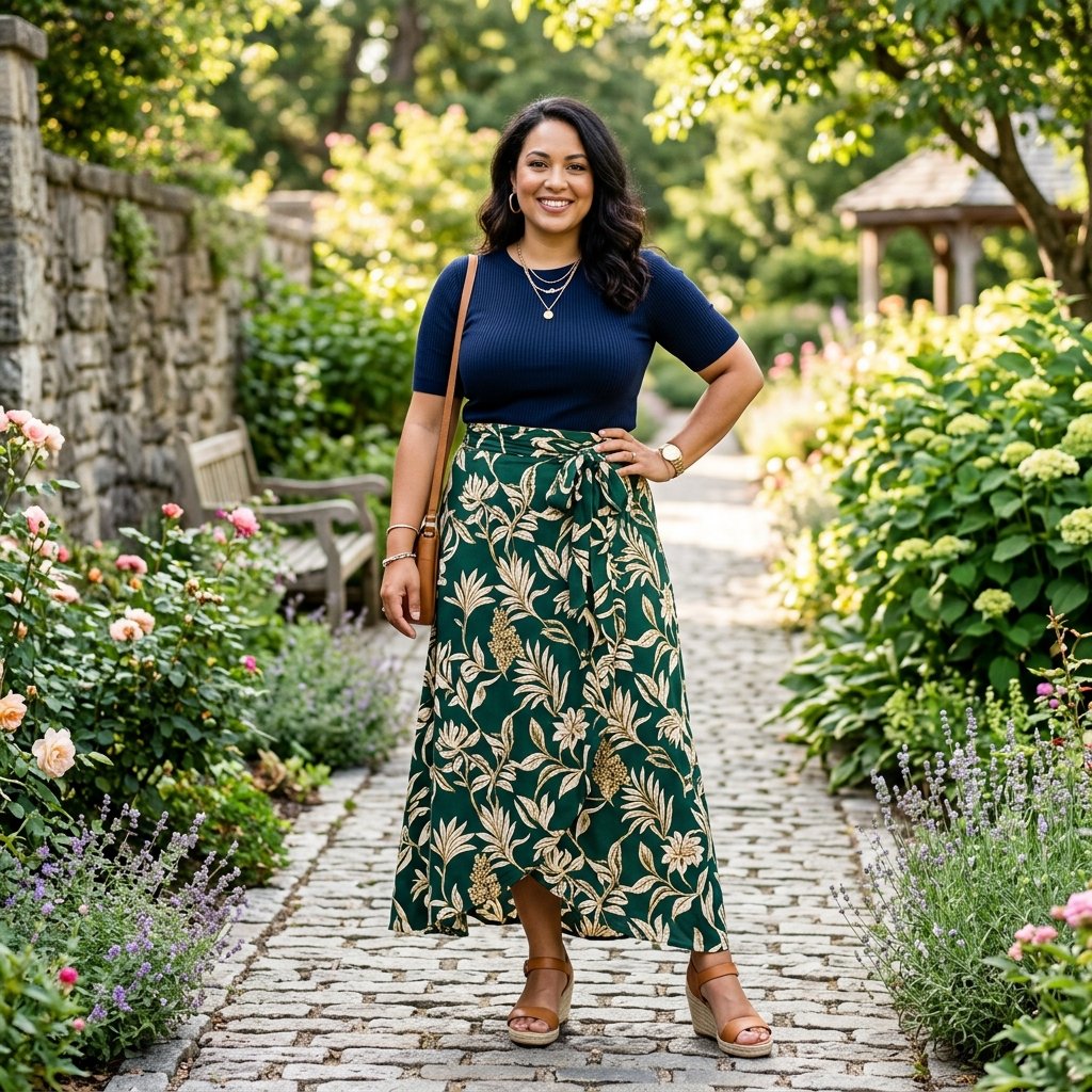 Maxi Skirt Outfit Ideas for Curvy Figures