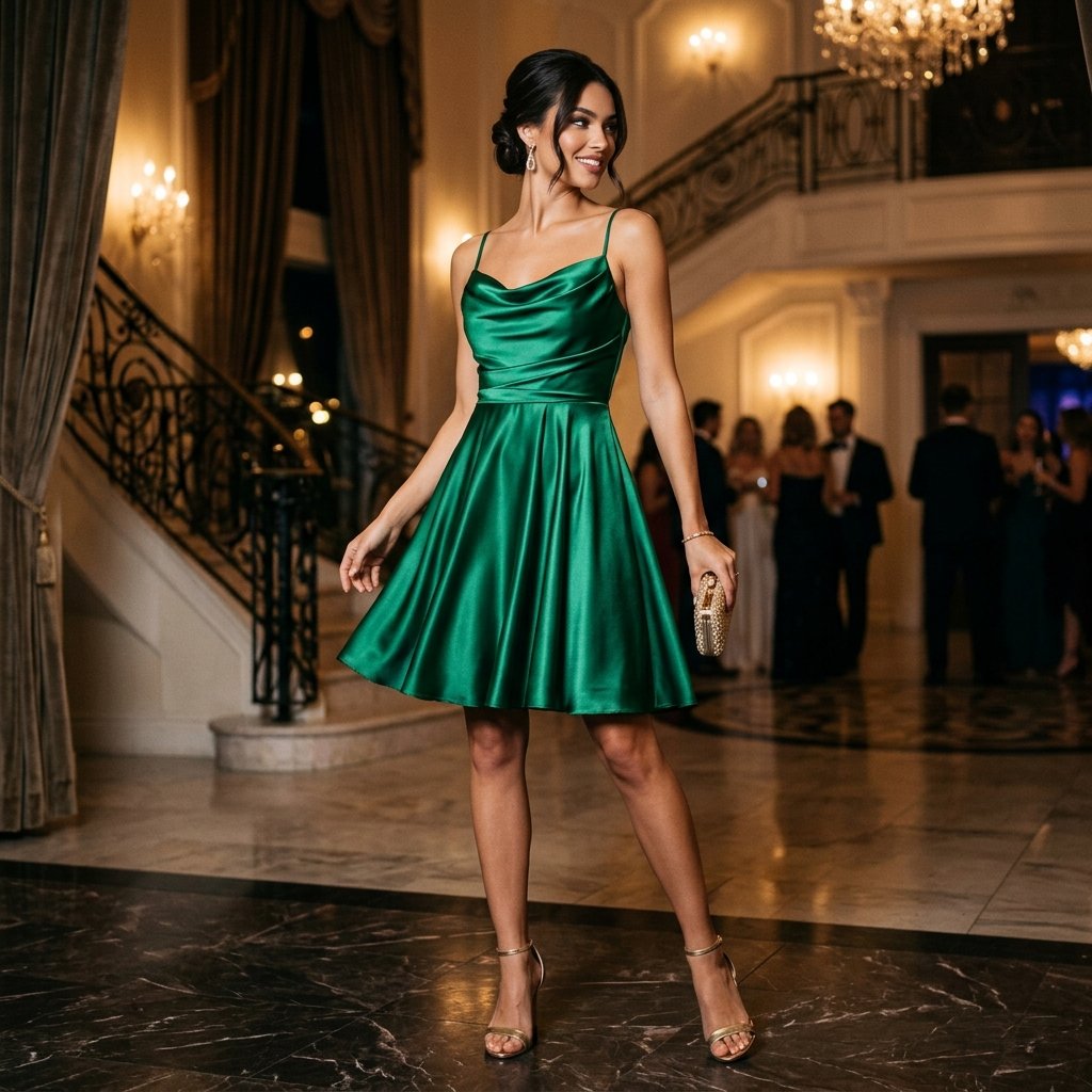 Satin Hoco Dress 