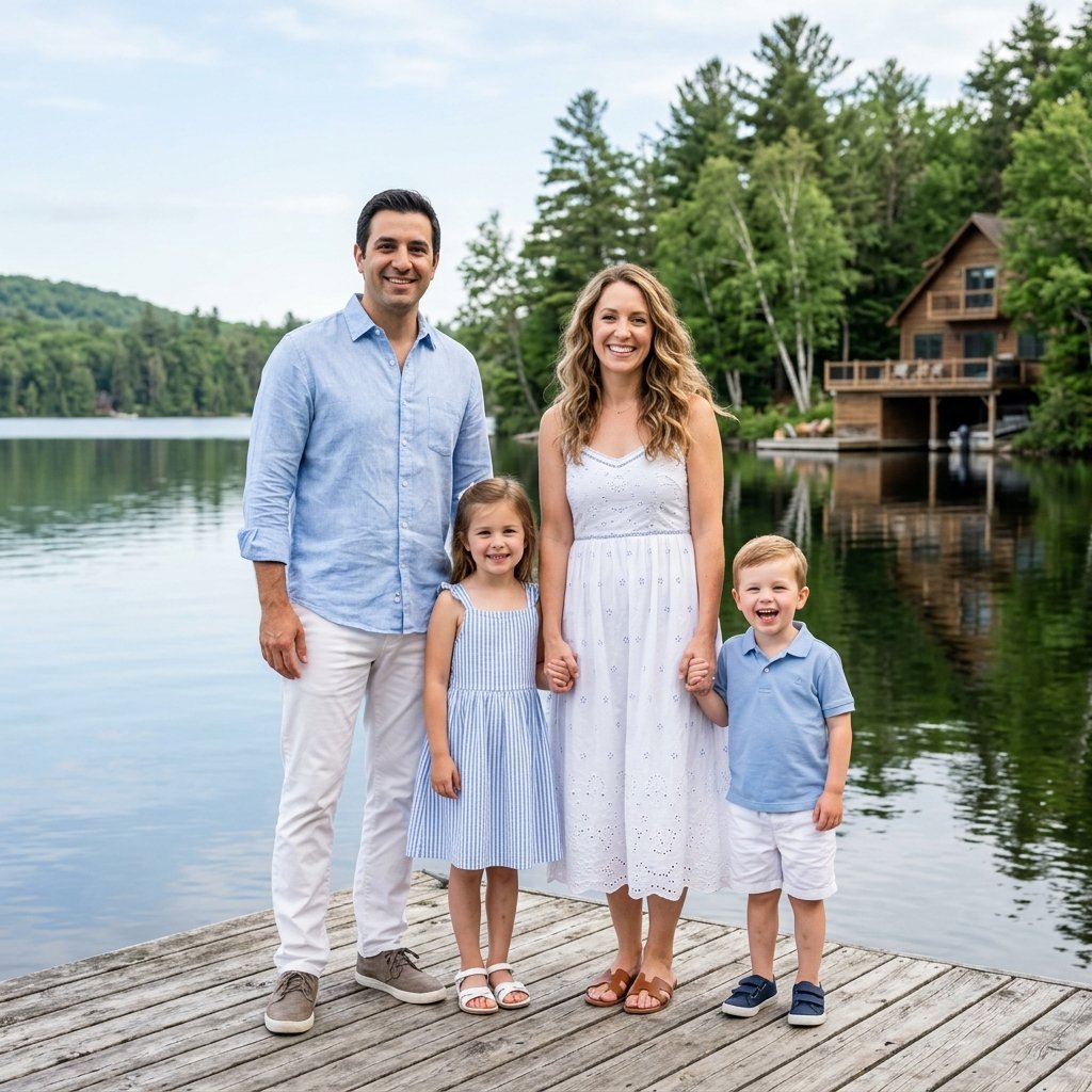 Lake House Family Photo Outfit Ideas