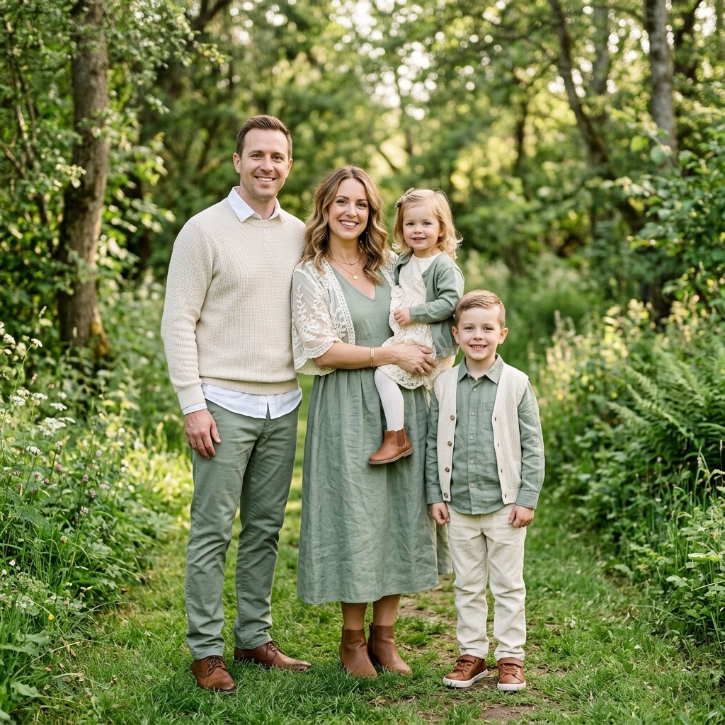 Sage Green Family Photo Outfit Ideas