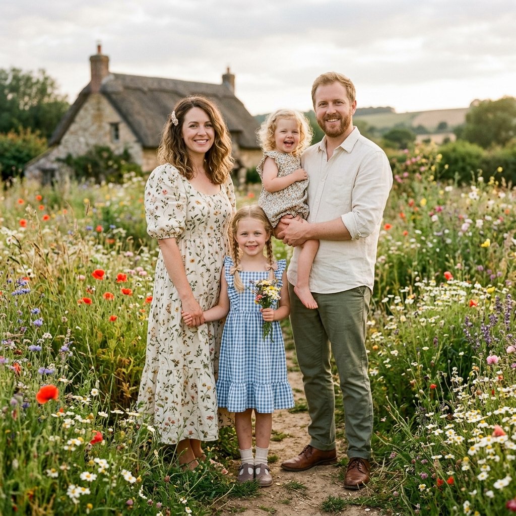 Cottagecore Family Photo Outfit Idea