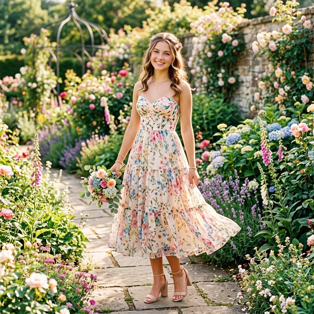 Floral Hoco Dress 