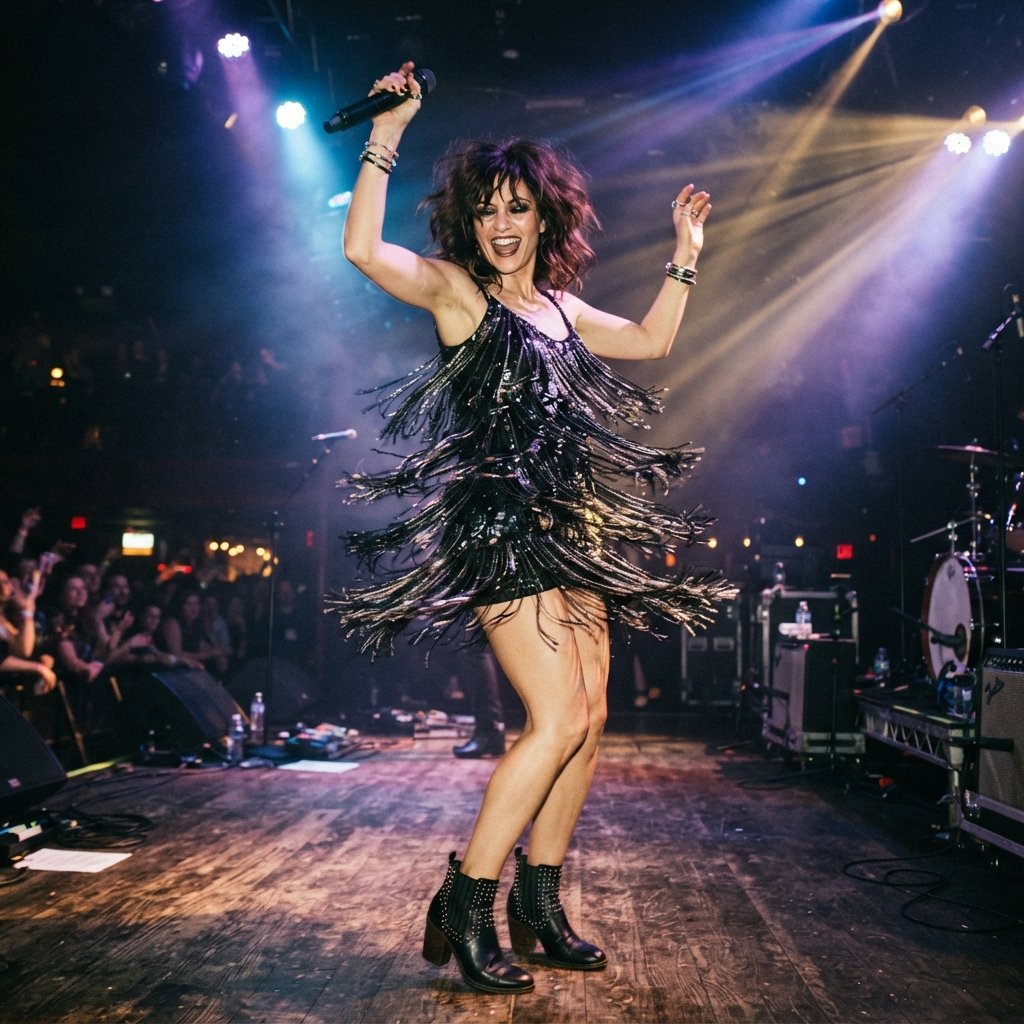 Concert Fringe Dress Outfit Idea