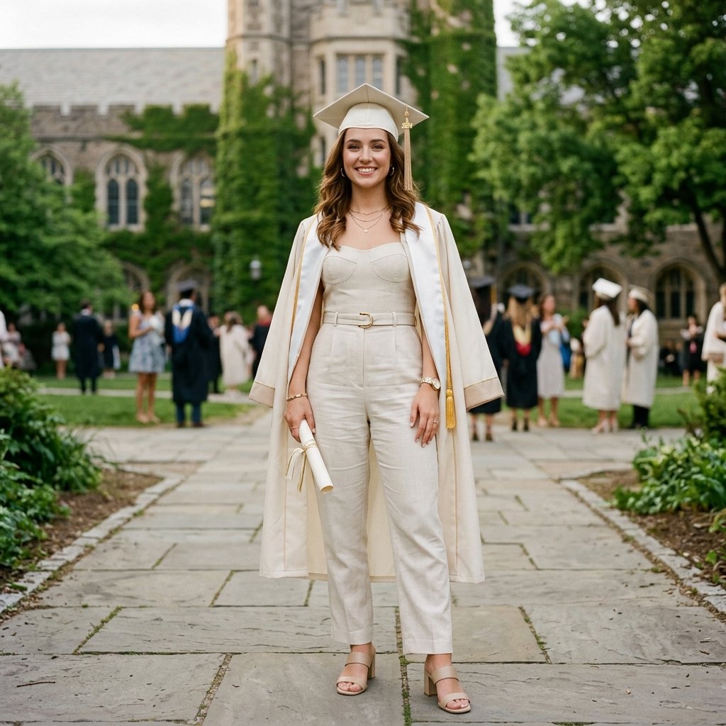 Neutral Color Graduation Outfit Ideas