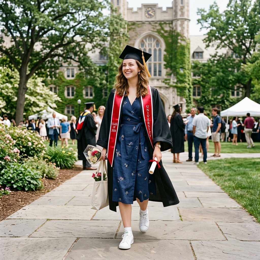 Graduation Outfit Ideas With Sneakers