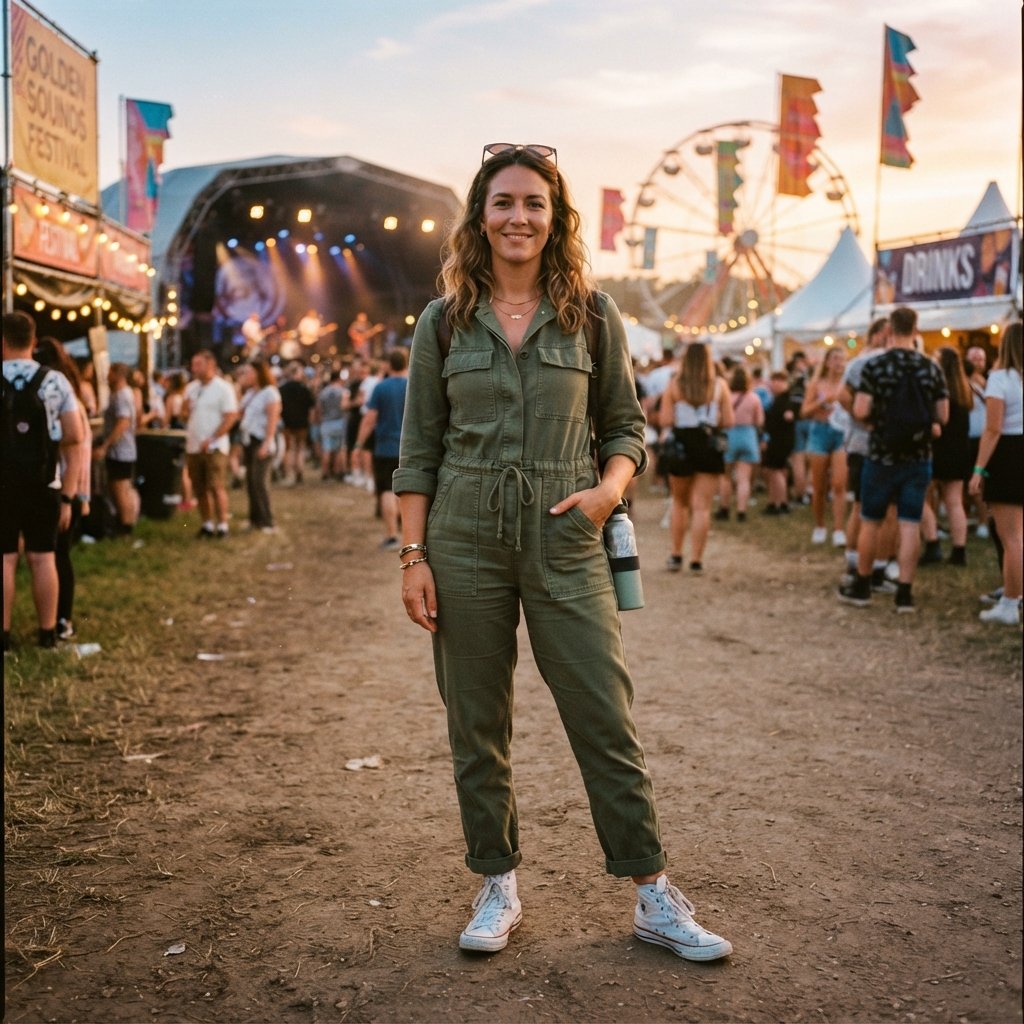 Utility Jumpsuit Concert Outfit Idea