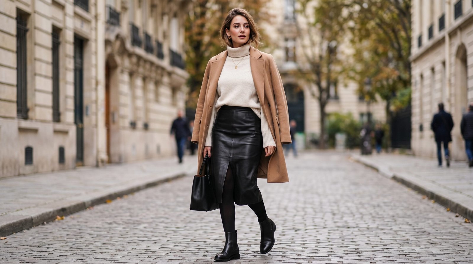 leather skirt outfit ideas