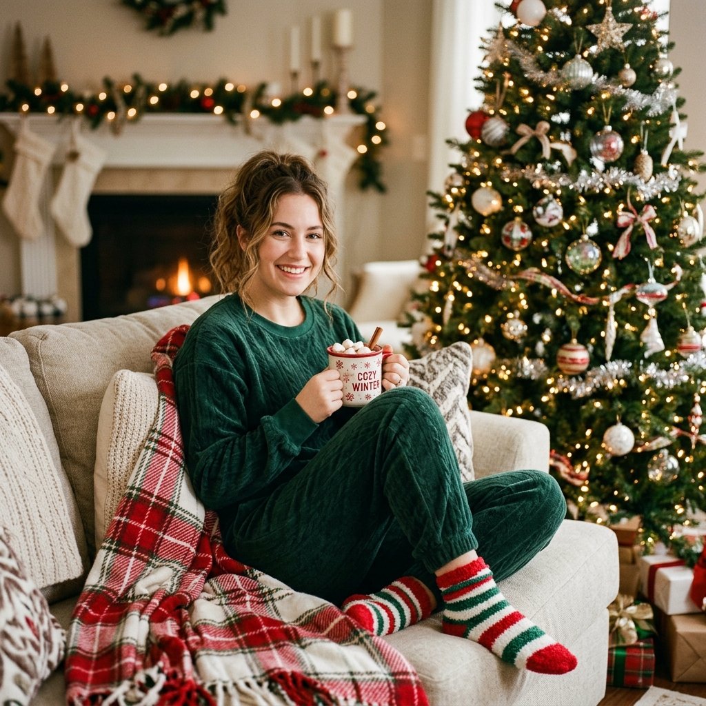 Cozy Loungewear Christmas Outfit Ideas