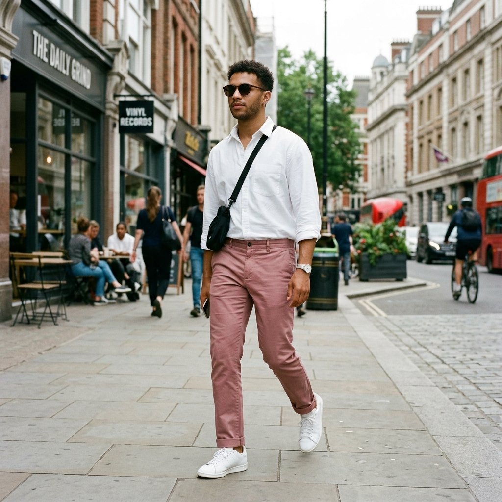 Pink Pants Outfit for Men