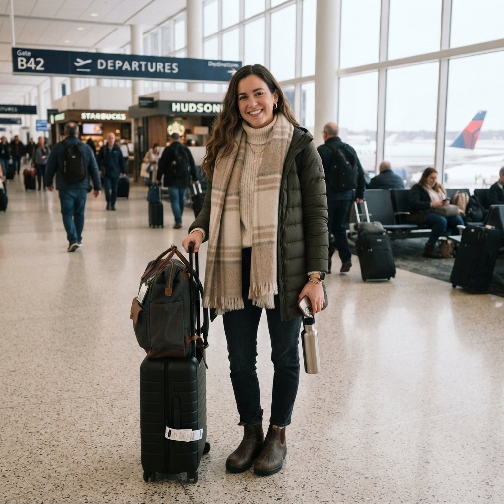 30 Airport Outfits Ideas for Every Kind of Traveler 19 Winter Airport Outfit Ideas