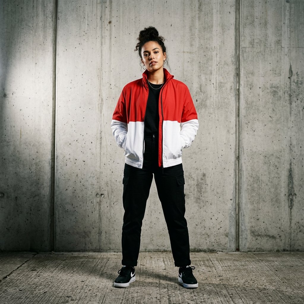 red and white outfit ideas Jacket Idea