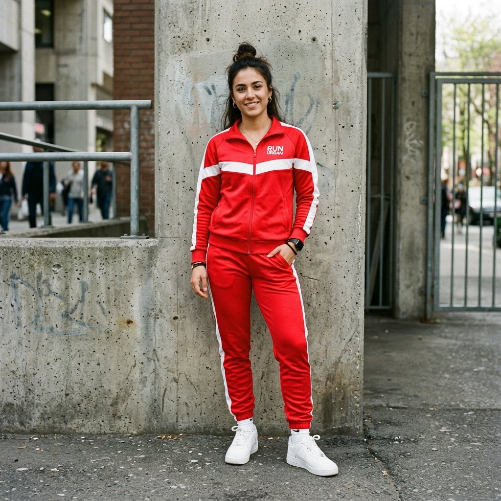 Red and White Tracksuit Idea