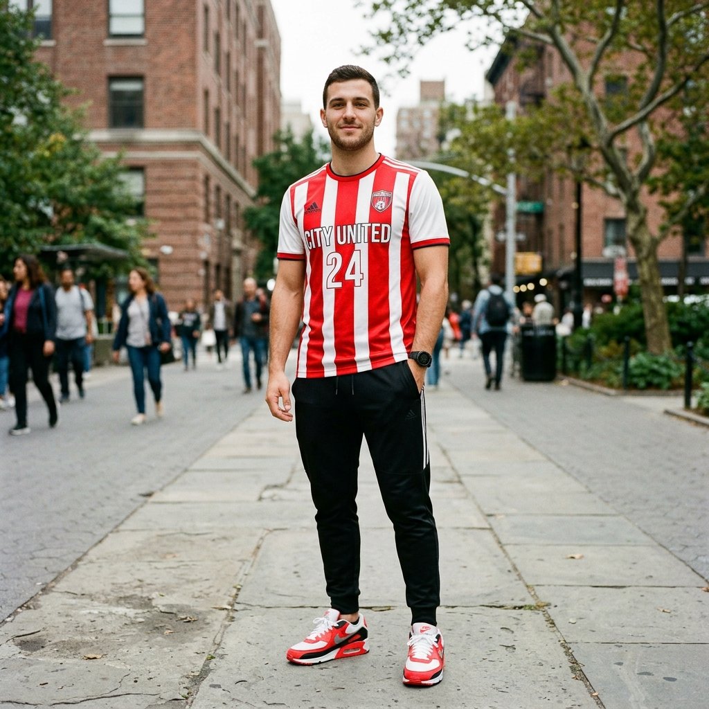 Red and White Outfit Ideas Sports Jersey Idea