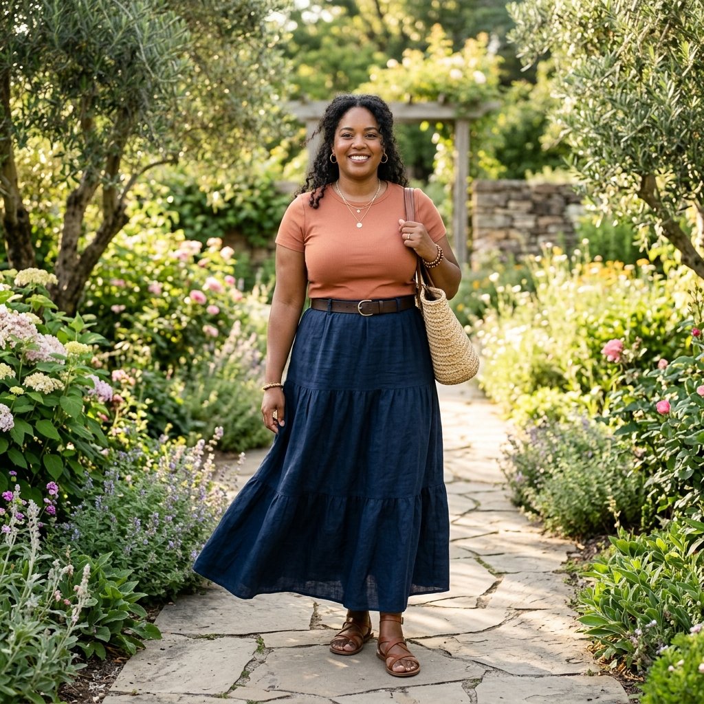 Maxi Skirt Outfit Ideas for Plus-Size Styles