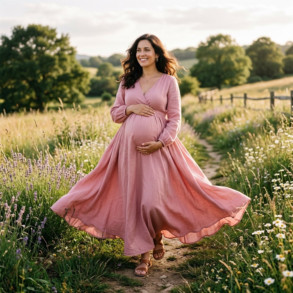 Flowy Dress Pregnancy Outfit Ideas