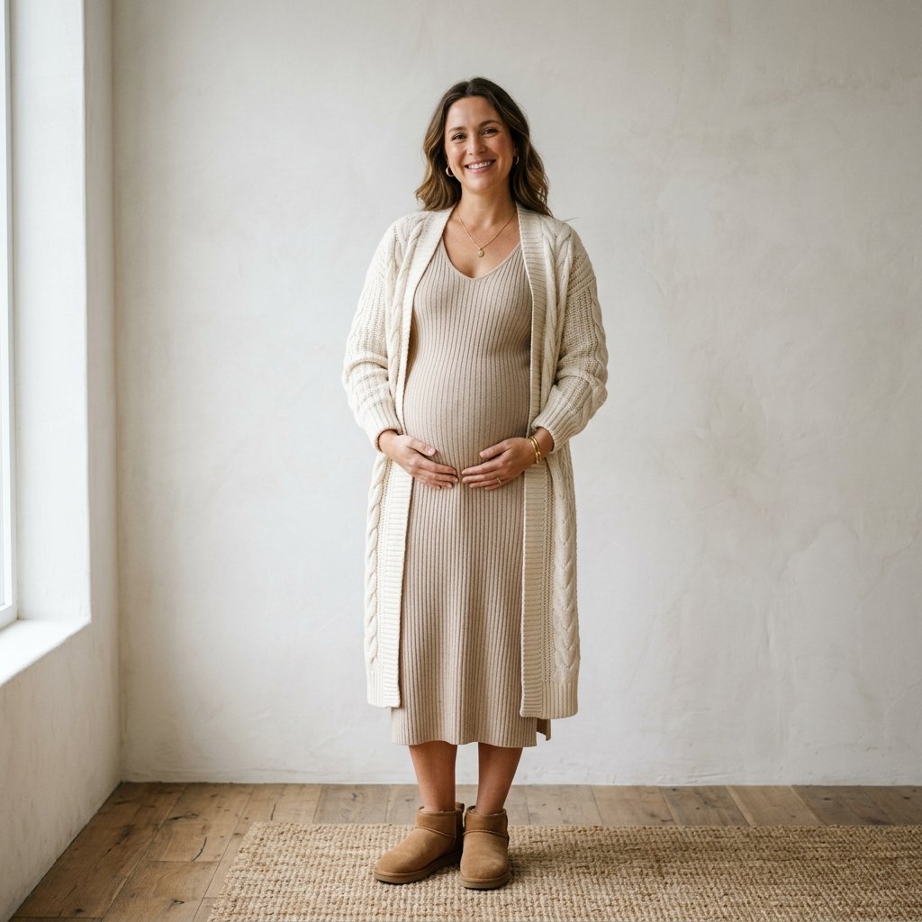 Neutral Tone Pregnancy Outfit Ideas