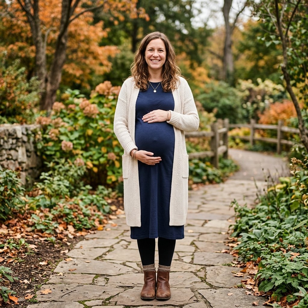 Layered Pregnancy Outfit Ideas