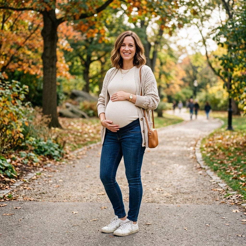 Bump Friendly Jeans Outfit Ideas