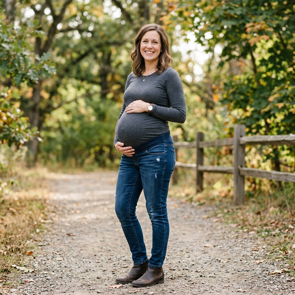 Denim Pregnancy Outfit Ideas
