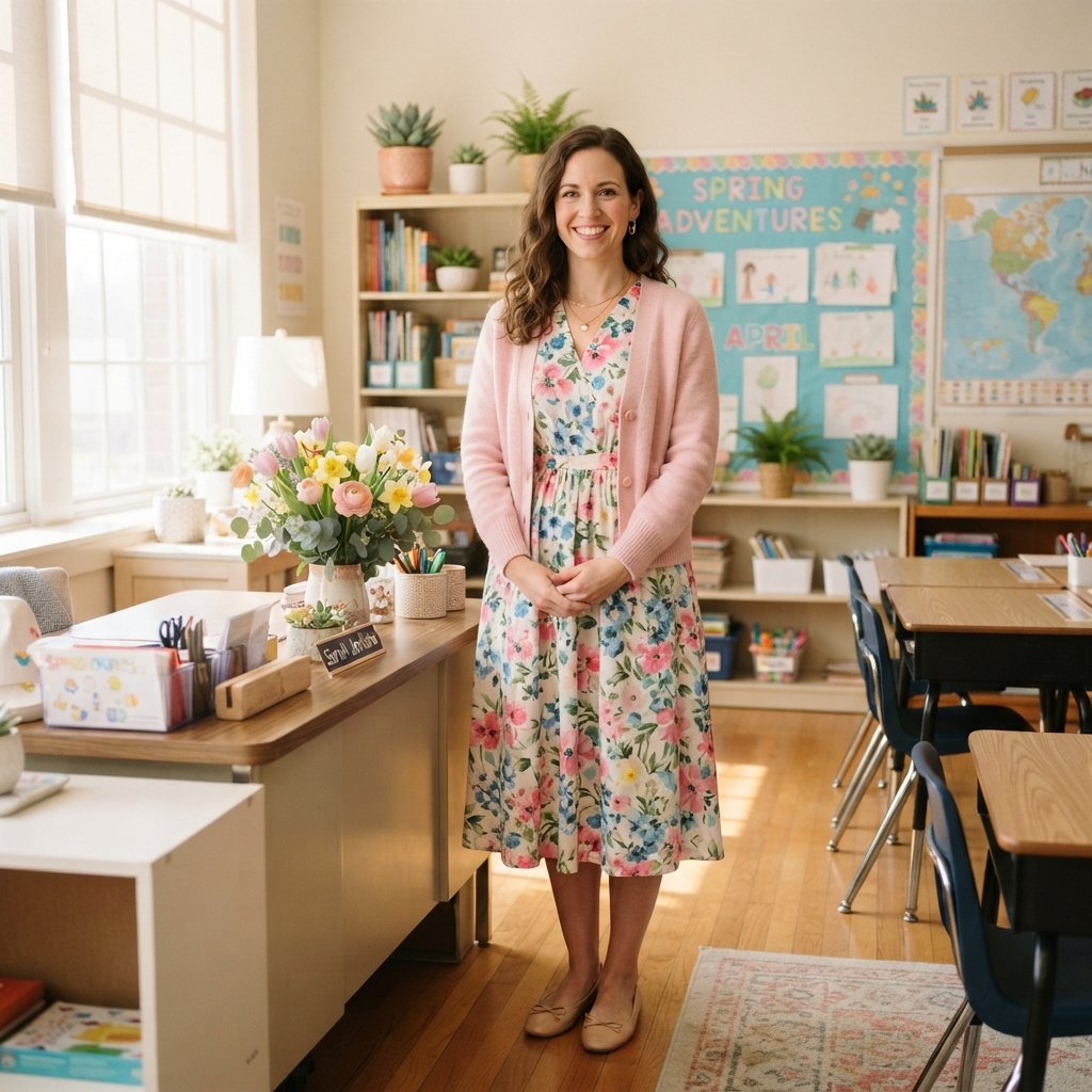 Cute Teacher Outfit Ideas: 31 Looks Worth Pinning Today 6 Spring Teacher Outfit Ideas