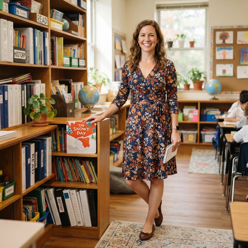 Cute Teacher Outfit Ideas: 31 Looks Worth Pinning Today 22 Teacher Outfit Ideas with Dresses