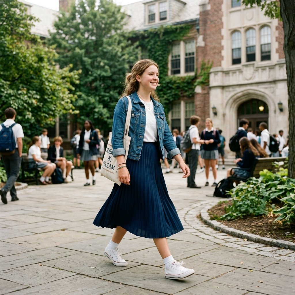 Midi Skirt Back to School Outfit Ideas