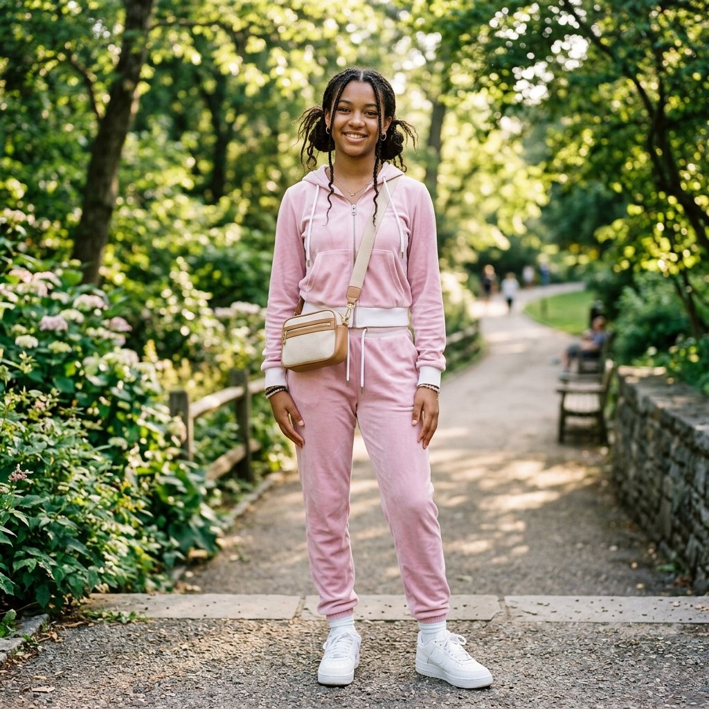 Velour Tracksuit Back to School Outfit Ideas