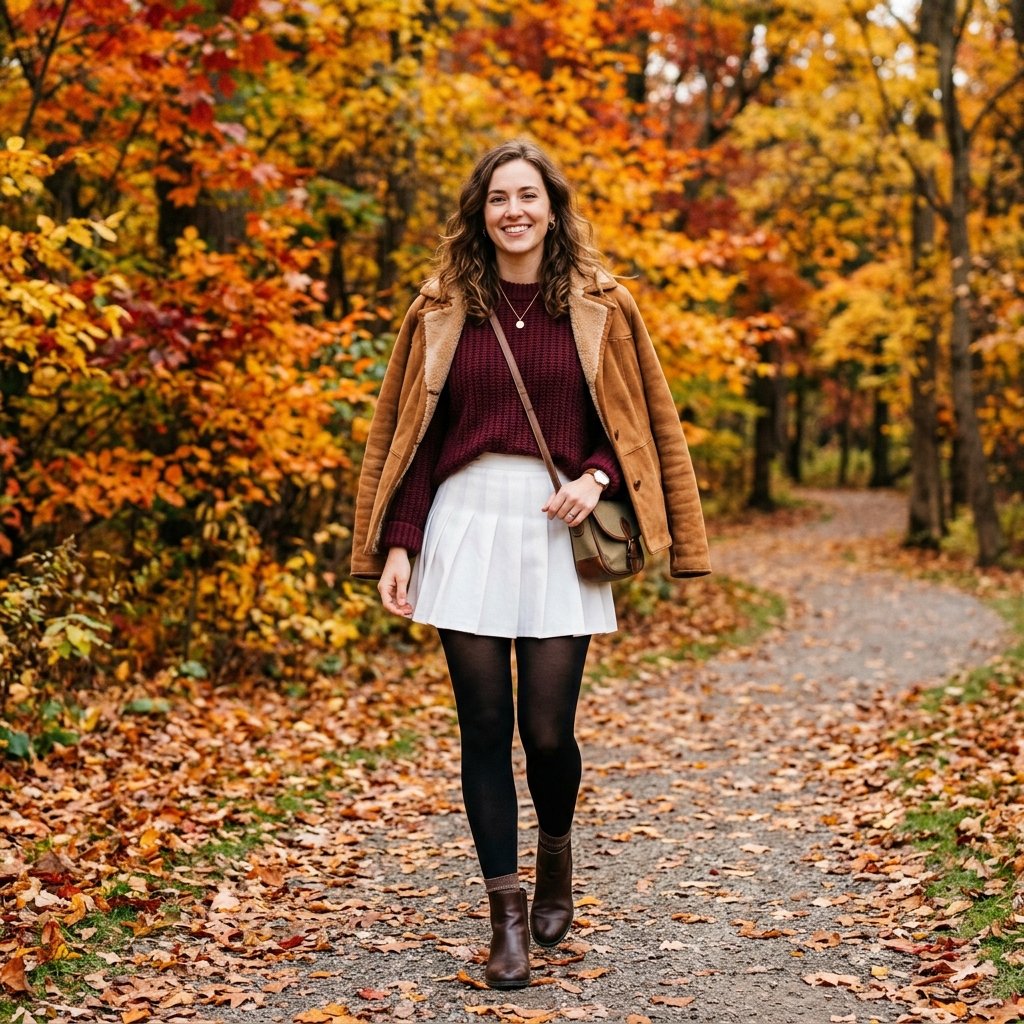 Tennis Skirt Outfit Ideas for Fall