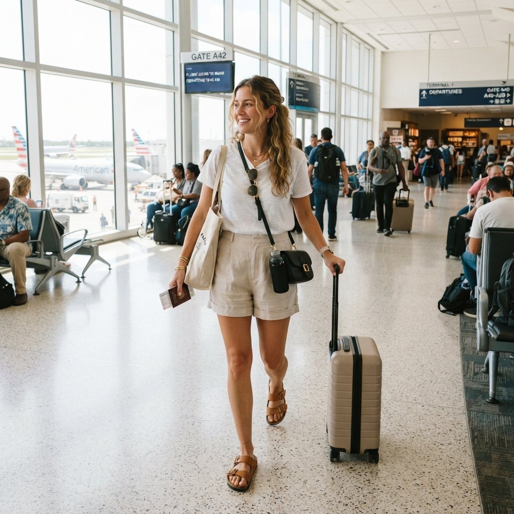 30 Airport Outfits Ideas for Every Kind of Traveler 18 Summer Airport Outfit Ideas