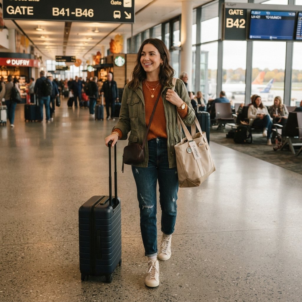 30 Airport Outfits Ideas for Every Kind of Traveler 20 Fall Layering Airport Outfit Ideas