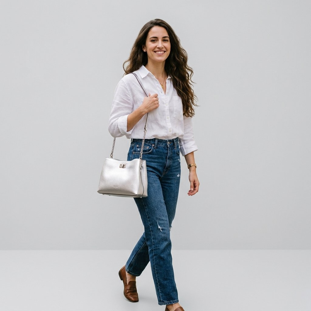 Silver Handbag Outfit Ideas