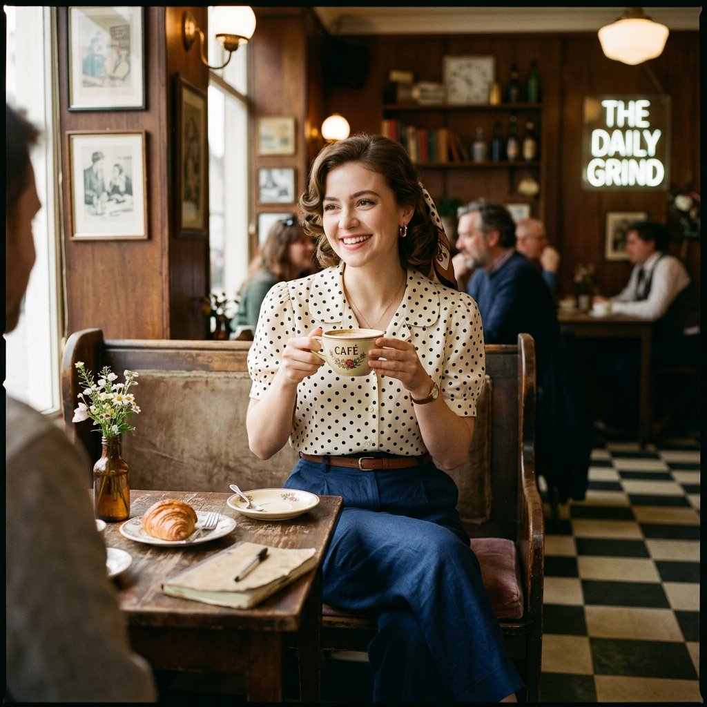 Coffee Date Vintage Inspired Outfit Ideas
