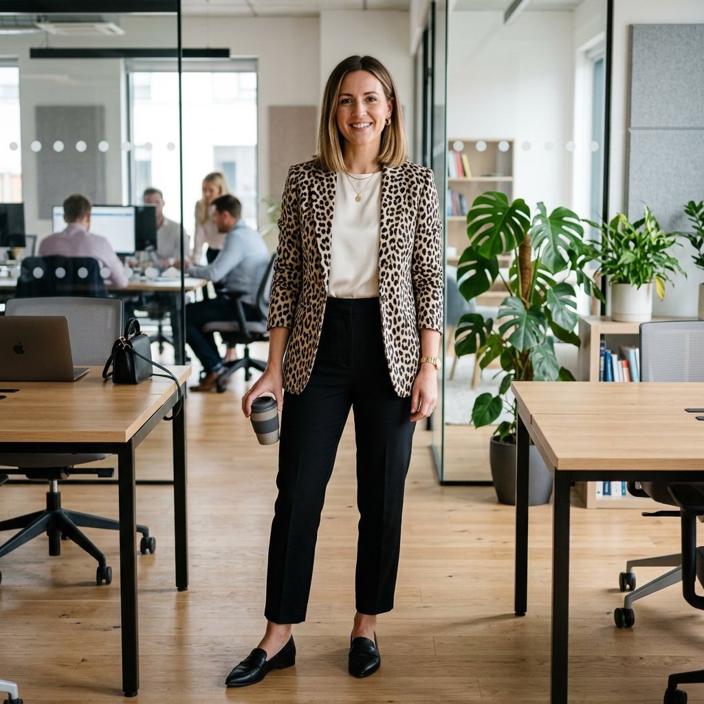 Animal Print Blazer for Work Ideas