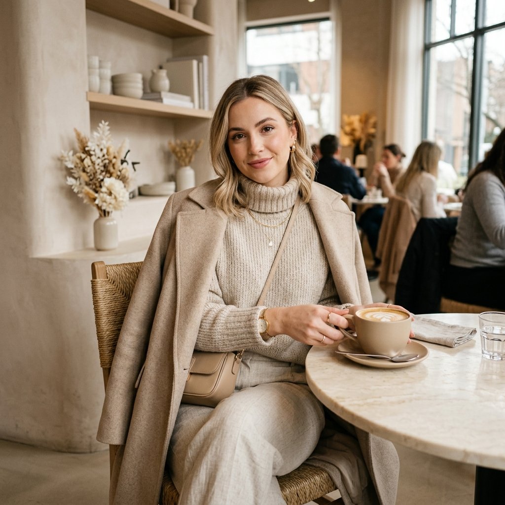 Coffee Date Monochrome Outfit Ideas