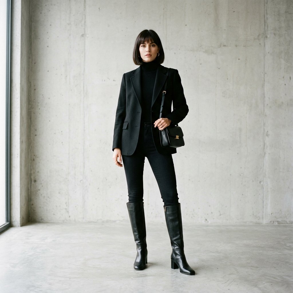 Black High Boots Outfit Ideas